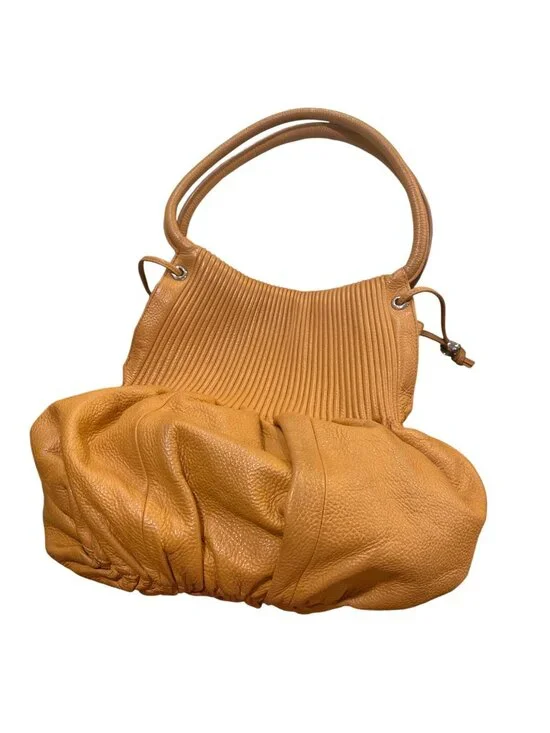 Bodhi wms handmade mustard leather large hobo shoulder bag 13'x13" SKU 10,014 - Picture 8 of 16